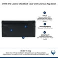 thumbnail image 4 of CTM RFID Leather Checkbook Cover with American Flag Detail, 4 of 4