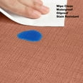 thumbnail image 4 of Home Bargains Plus Burnt Orange Café Hotel 70 inch Round Vinyl Dining Tablecloth with Flannel Backing, 4 of 9