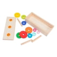 thumbnail image 2 of Puzzle Game Wooden Tower, Smooth Edges Safe 10 Rings Wooden Tower Enhance Logic Thinking  for Kids Small Size, 2 of 7