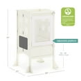 thumbnail image 5 of Guidecraft Classic Kitchen Helper Kids' Step Stool - Ivory: Folding, Adjustable Wooden Toddler Tower - Children's Learning Furniture, 5 of 6