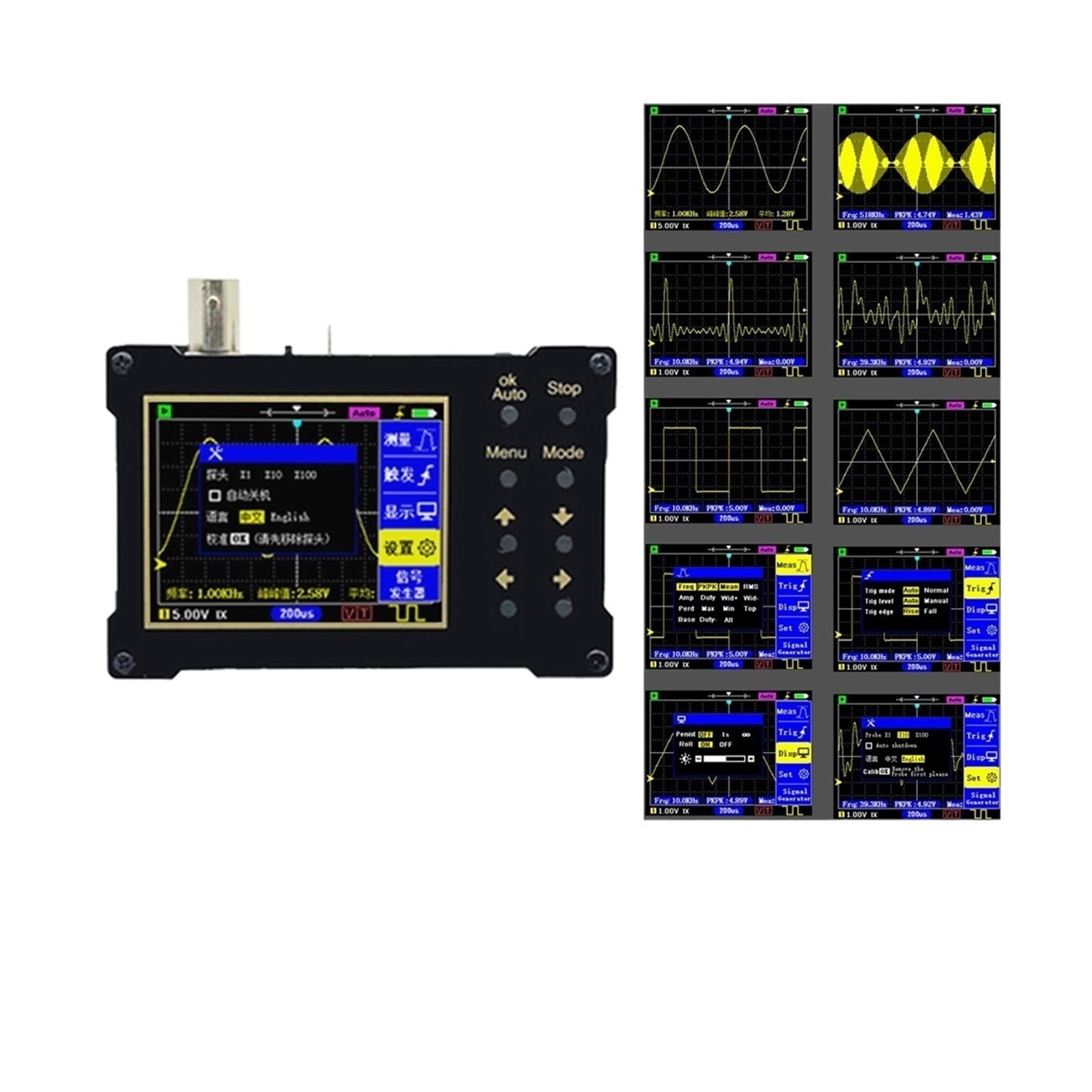 Entry-level Digital Oscilloscope 1MHz/18MHz Bandwidth 40MSa/s Sampling Rate Signal Generator Oscilloscope For Beginner ,Professional Designed