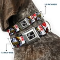 thumbnail image 2 of Buckle-Down Pet Collar, Dog Collar Metal Seatbelt Buckle, Queen Of Broken Hearts, 9.5 to 13 Inches 1.0 Inch Wide, 2 of 8