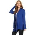 thumbnail image 2 of Women's Solid Casual Lightweight Long Sleeve Loose Fit Knit Sweater Cardigan, 2 of 4