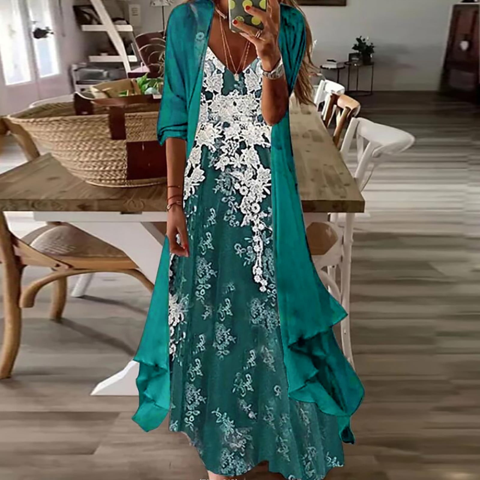 Half Sleeve Chiffon Shawl Cardigan 
