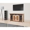 thumbnail image 2 of HomeRoots 528731 60 in. Brown Solid Wood Cabinet Enclosed Storage Distressed TV Stand, 2 of 5