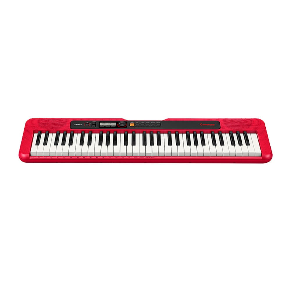 Casio Casiotone CT-S200 61-Key Portable Keyboard (Red) Bundle with Stand and Bench (3 Items)
