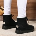 thumbnail image 4 of Winter Snow Boots for Women Anti-Skid Platform Lace up Casual Fuzzy Warm High Top Ankle Booties, 4 of 7