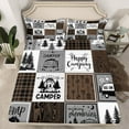 thumbnail image 2 of jejeloiu Camper Car Rv Bed Sheets,Happy Camping King Sheets,Rustic Farmhouse Cabin Sheet Set For Men Women,Luxury Bedroom Decor,4pcs, 2 of 7