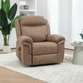 thumbnail image 2 of HOMCOM Manual Recliner Chair with 8 Vibration Massage, Side Pockets, Brown, 2 of 10