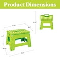 thumbnail image 5 of Lexi Home 9â Step Stool Foldable Collapsible Step Stool with Handle & Rubber Grips, Green, 5 of 9