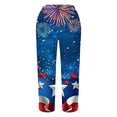 thumbnail image 4 of qelini Wide Leg Pants for Women Plus Size 4th of July Capris Pants High Waist Print Ankle Pants, 4 of 5