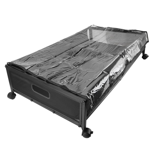 Contenedores De Almacenamiento Debajo De La Cama, Carrito De Almacenamiento De Calzado En La Cama, Cajón De Contenedor Organizador Subvencionado Con Ruedas Y Tapa