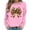 Pink, variant on Wancir Christmas Sweatshirt Women Xmas Bow Graphic Sweatshirts Round Neck Long Sleeve Pullover Tops Vacation Loose Blouses