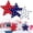 E, variant on 3Pcs Wooden Star Patriotic Decor,Red White and Blue Stars,Memorial Day Decorations,Red White and Blue Rustic Decor,Freestanding Table Signs(B)