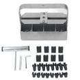 thumbnail image 2 of Quad Soil Blocker, 2 Layer Stainless Steel Protect Seed Roots Reduce Transplant Damage Manual Soil Blocker  For Greenhouses, 2 of 8
