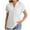 White, variant on Fanxing Boho Linen Shirts for Women 2025 Gauze Short Sleeve V Neck Button Henley Tops Casual Tunic Summer Tops Loose Fit Vacation Blouses S-2XL