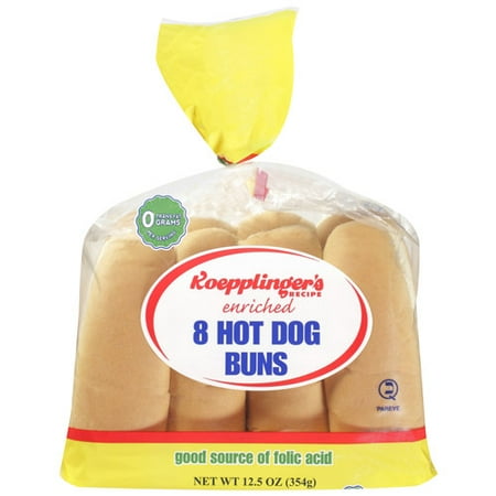Koepplinger's Recipe Enriched Hot Dog Buns, 8ct