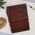 thumbnail image 5 of Vintage Leather Notebook, Travel Journal, 160 Pages, Durable Leather Cover, Compact Size 14x10.5cm, Perfect for Writing, Diary, and Note-taking, 5 of 7