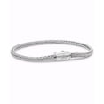thumbnail image 1 of DEVATA Sterling Silver 925 with Dragon Bone Tulang Naga 3mm Polished Finish Round Chain Bracelet DBK5830A (SIZE XL/8.5"), 1 of 7