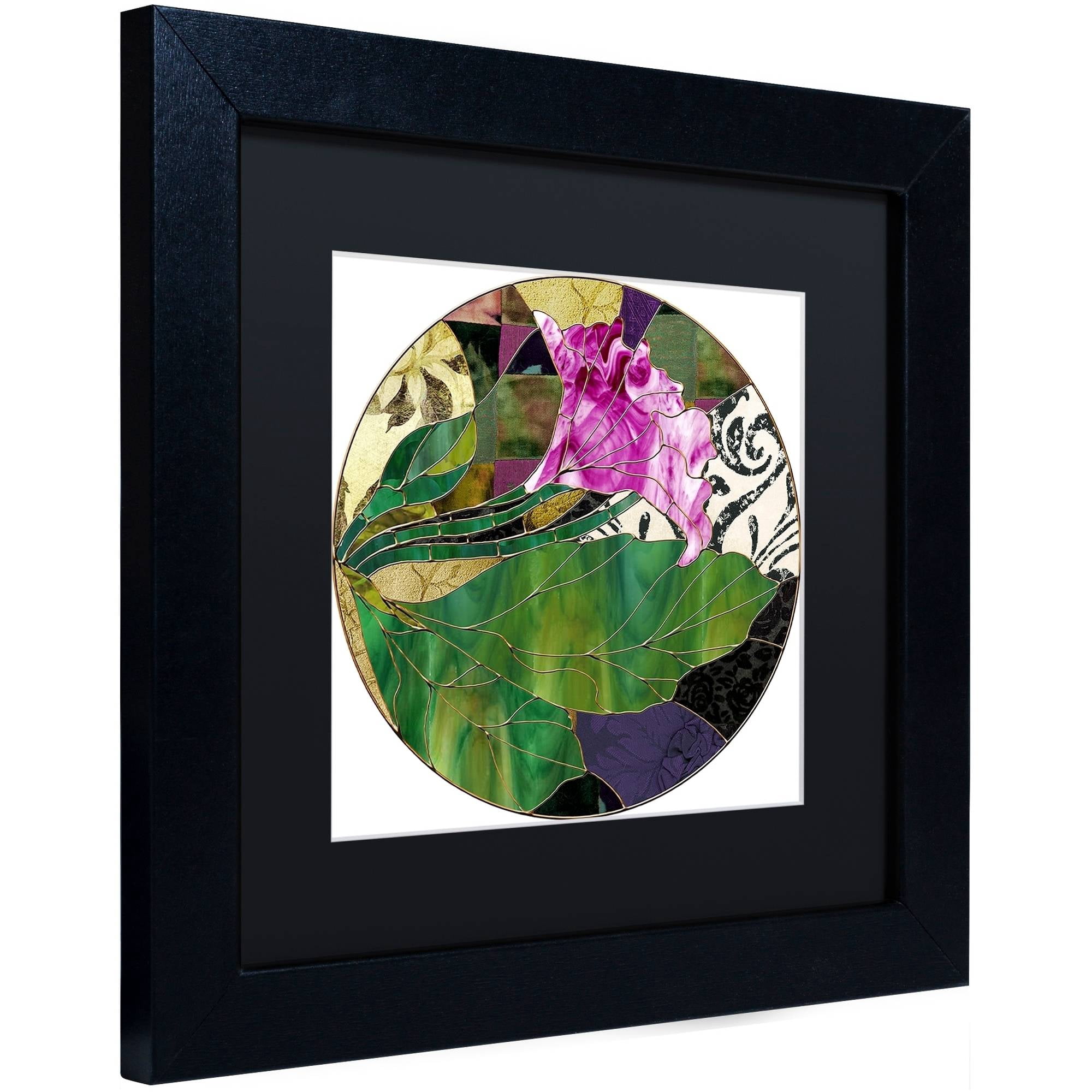 Trademark Fine Art "Glassberry I" Canvas Art by Color Bakery Black Matte, Black Frame