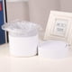 thumbnail image 4 of Mini bote de basura de plástico moderno con tapa - Papelera para tocador de baño, escritorio, mesa o mesa de café - 2 litros (prensa cuadrada - blanco), 4 of 5
