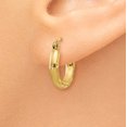 thumbnail image 3 of 14k Yellow Gold 3mm Round Hoop Earrings, 3 of 8