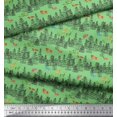 thumbnail image 2 of Soimoi Rayon Fabric Animals,Bird & Tree Modern Style Print Fabric by Yard 42 Inch Wide, 2 of 3
