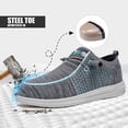 thumbnail image 4 of LARNMERN Steel Toe Shoes Loafers Women Non-slip Safety Shoe Comfortable Breathable Walking Sneakers Shoes, 4 of 7