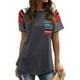thumbnail image 2 of Guardurnaity Top con dobladillo en la parte delantera a rayas para mujer Prendas para la parte del cuerpo Gris XXL, 2 of 6