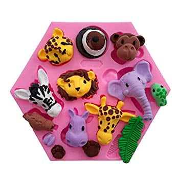 wedding Party Supplies Forest Animal Silicone Mold Cake Fondant Mold Clay Moulds Candy Sugar Chocolate Making Tool for Baby Shower Birthday Party