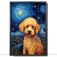 thumbnail image 2 of Poodle Dog Canvas Wall Art - Starry Night Van Gogh Dog Canvas Print Dog Sayings Painting Home Office Wall Decor Framed Dog Lover Gift, 2 of 6