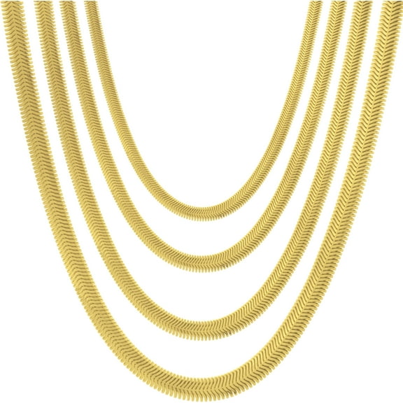 Floreo 14k Yellow Gold (3.3mm, 4.5mm, 5.7mm, 6.5mm) Lite Oval Snake Chain Link Necklace