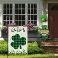 thumbnail image 4 of St Patricks Day Garden Flag - Shamrock Clover Leaf Green Lucky Garden Flag Double Sided Garden Flags For Outdoor Home Holiday (Green Clover), 4 of 6