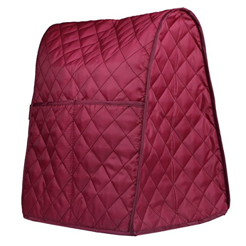 Stand Mixer Dust Proof Cover with Pocket and Organizer Bag for Kitchenaid,Sunbeam,Cuisinart,Hamilton Mixer (Red)