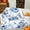 Blue and White, variant on Fall Pumpkins Throw Blanket, Chinoiserie Blue and White Autumn Blanket Blue Birds Flowers Throw Pumpkins Soft Warm Fall Blanket for Living Room Couch Bed Chair or Dorm, 50"x60"