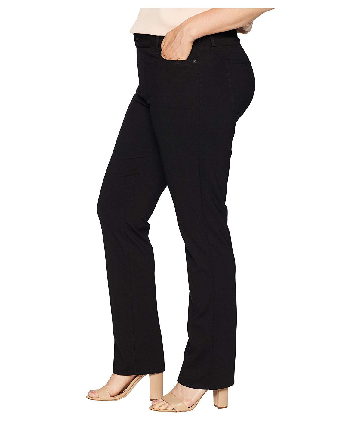 NYDJ Plus Size Plus Size Marilyn Straight in Black Black - Walmart.com