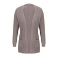 thumbnail image 4 of ShomPort Warm Knit Cardigan Sweaters for Women Open Front Long Sleeve Long Cardigan with Pockets, 4 of 6