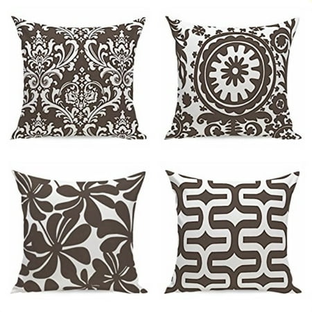Tecrest Pack Of 4 European Style Decorative Cushion Cases Super