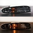 thumbnail image 4 of Front Bumper Signal Lights Lamps Fit for 1990-1997 Mazda MX-5 Miata 1 Pair W/ Bulbs Smoke Lens, 4 of 7