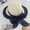 Navy, variant on Women's Fashion Spring And Summer Woven Grass Products Two-color Patching Wide Brimmed Hat Ribbon Bow Sun Hat Gift for Women