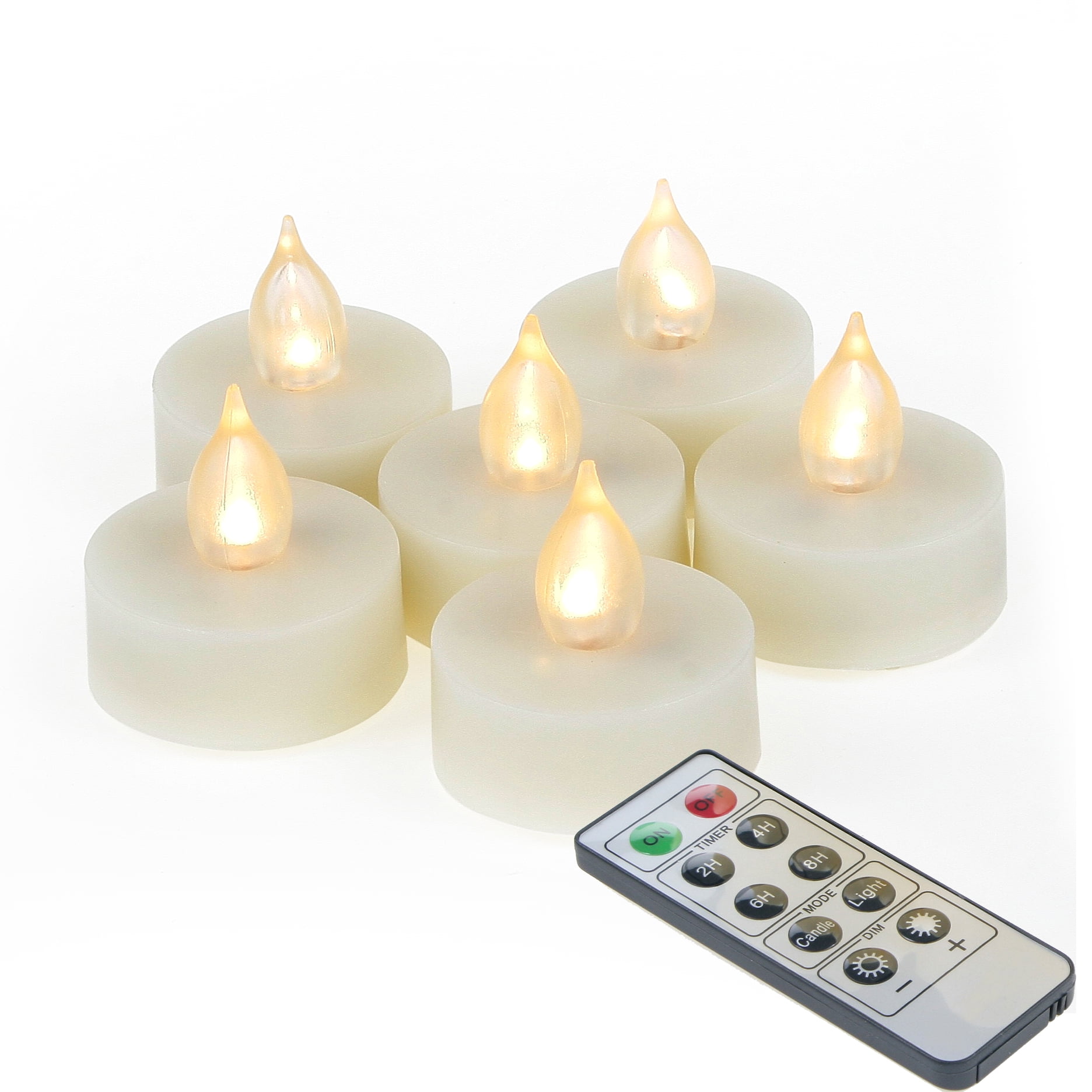 Pack Flickering Battery Operated Tea Light with Remote Timer, Electric Led Bright Votive Tealight Little Candles for Pumpkin Christmas Celebration Wedding Home Decoration, Warm White Walmart.com