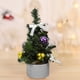 thumbnail image 5 of Mini adorno de árbol de Navidad de 7,9 pulgadas - Pequeño árbol de plástico rojo y morado para decoración de escritorio, salón y dormitorio, 5 of 6