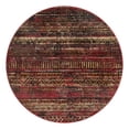 thumbnail image 3 of Unique Loom Saturn Collection Area Rug - Relay (5' 3" Round Burgundy/Cream), 3 of 7