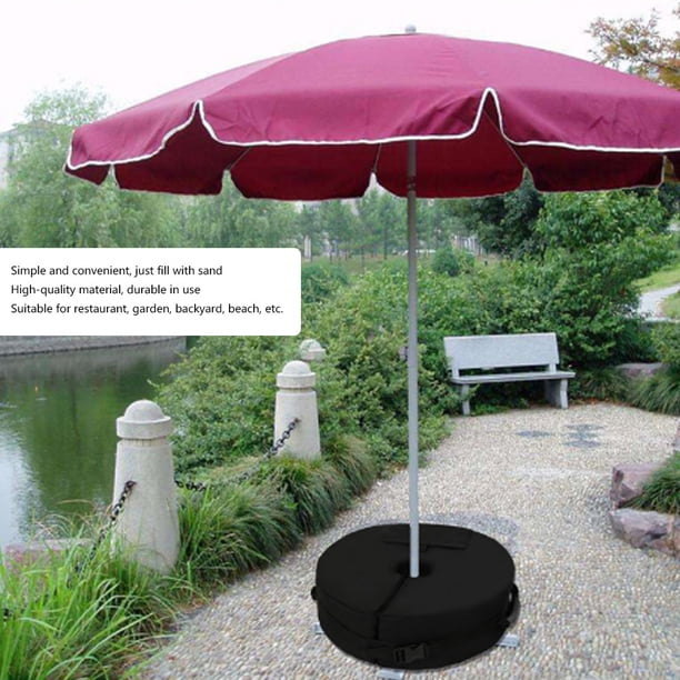 Base Sombrilla RELAX4LIFE Metal 16kg 50x50cm - Para Postes 40/50mm, Patines Ajustables, Terraza/Jardín