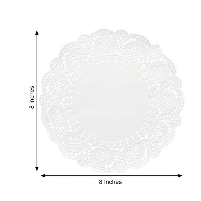 8.5 In. Round White Catering Doilies - 100 Ct.