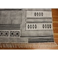 thumbnail image 4 of Casavani Handmade Pure Cotton Rug Indian Gray Flat Weave Yoga Mat 4x12 Feet, 4 of 5