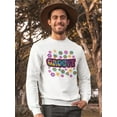 thumbnail image 2 of Groovy Slogan Design Sweatshirt Men -Image by Shutterstock, Male 4X-Large, 2 of 4