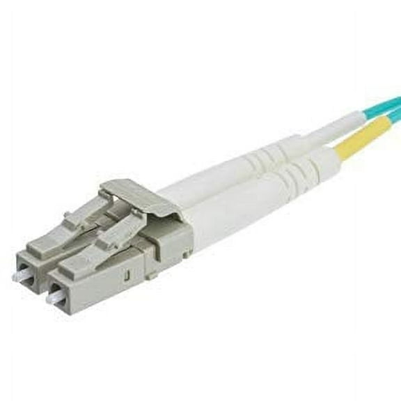 CableWholesale's 10 Gigabit Aqua Fiber Optic Cable, LC / LC, Multimode, Duplex, 50/125, 8 meter (26.2 foot)