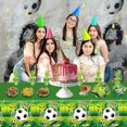 thumbnail image 2 of Suministros para fiestas de fútbol, ​​101 piezas Juegos de vajilla para fiestas de fútbol Incluye platos temáticos de fútbol Servilletas Tenedores Tazas y mantel para regalos de fiesta de fútbol, 2 of 5