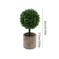 thumbnail image 3 of RuiJiao Artificial Green Grass Ball Potted, Fake Shrubs Ball Plant Decoration, Faux Small Boxwood Topiary, Home Office Desk Table Room, 3 of 6